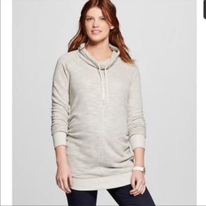 Liz Lange Maternity cowl neck tunic cream colored size XS